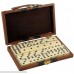 Domino Double Six Ivory and Black Tilex with Metal Spinners in Deluxe Travel Case with handles B073ZP1PZ7
